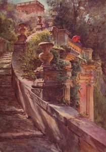 Scallea Delle Sfinge, Villa DEste, c1900 1913 af Walter Frederick Roofe Tyndale