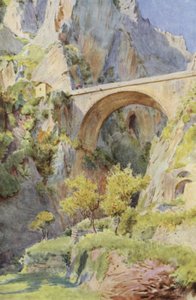 Pont St Louis (farve litho) af Walter Frederick Roofe Tyndale