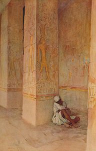 Fødselskolonaden i Hatshepsut-templet, c1905, 1912 af Walter Frederick Roofe Tyndale