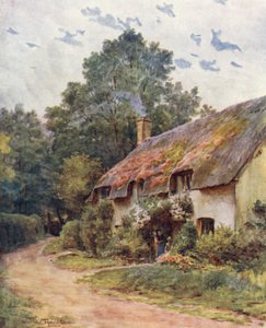 Wessex: Et typisk sommerhus i Wessex (farvelitografi) af Walter Frederick Roofe Tyndale