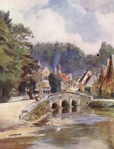 Wessex: Castle Combe, North Wilts (farvelitografi) af Walter Frederick Roofe Tyndale