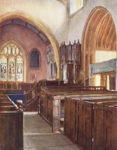 Wessex: Puddletown Church (farvelitografi) af Walter Frederick Roofe Tyndale