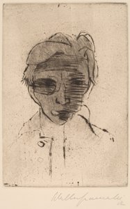 Dystert ansigt, Selvportræt Mørkt ansigt, Selvportræt, 1922.