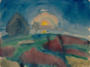 Mondaufgang (auf Hiddensee) af Walter Gramatte