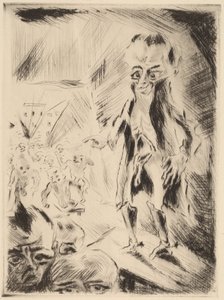 Scene i caféen med krøblingen, 1918. af Walter Gramatte