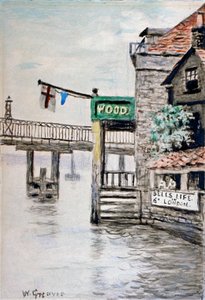 Udsigt over Adam and Eve Inn, Chelsea, London, c1900. af Walter Greaves