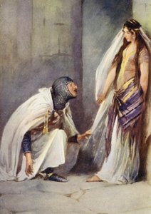 Illustration til Ivanhoe af Sir Walter Scott (farve litho)