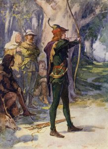 Illustration til Ivanhoe af Sir Walter Scott (farve litho)
