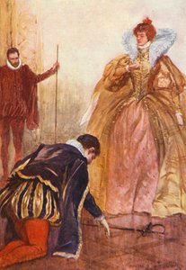 Illustration til Kenilworth af Sir Walter Scott (farvelitografi)