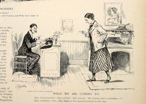 Hvad vi er på vej til, fra Puck, 27. april 1898 af Walter H., Gallaway