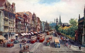 Princes Street, West, Edinburgh af Walter Henry Sweet