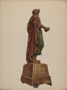 Cigarbutiksfigur, ca. 1937. af Walter Hochstrasser