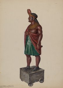 Cigarbutik indisk, ca. 1936. af Walter Hochstrasser