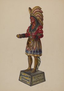 Cigarbutik indisk, ca. 1936. af Walter Hochstrasser