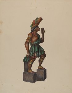 Cigarbutik indisk, ca. 1936. af Walter Hochstrasser