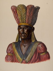 Cigarbutik indisk, ca. 1937. af Walter Hochstrasser