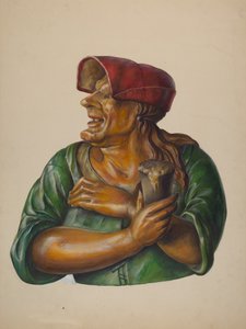 Værtshusfigur, ca. 1937. af Walter Hochstrasser