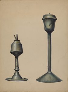 To olielamper, ca. 1938. af Walter Hochstrasser
