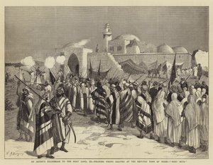 En kunstners pilgrimsrejse til det hellige land, III, pilgrimme, der skyder salut mod Moses