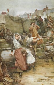 Katastrofescene i en kornisk fiskerby, 1889