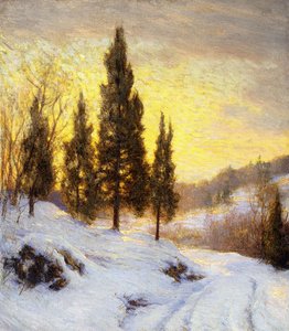 Vinter solnedgang