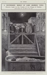 Elektrisk lys i gravene til kongerne af Theben (litho) af Walter Paget