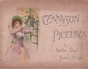 Forsidedesign (The May Queen), illustration fra Tennyson Pictures udgivet af E P Dutton & Co, ca. 1900 (farve litho) af Walter Paget