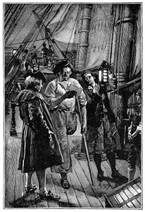 Illustration af Walter Paget (1863-1935) til romanen "Treasure Island"" af Robert Louis Stevenson (1850-1894) 1900