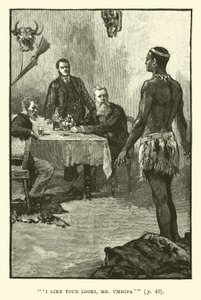 Illustration til King Solomons Mines af H Rider Haggard af Walter Paget