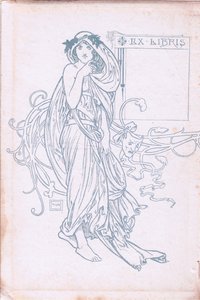 Indvendigt omslagsdesign (grøn og hvid), 1900-tallet af Walter Paget