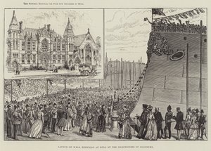 Lancering af HMS Endymion ved Hull af Marchioness of Salisbury af Walter Paget