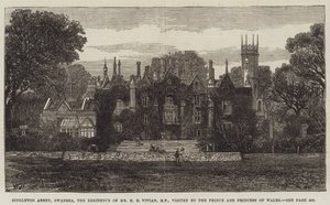Singleton Abbey, Swansea, residensen for hr. H. Vivian, MP, besøgt af prinsen og prinsessen af Wales af Walter Paget