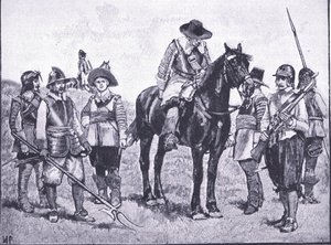 Types of Cromwellian Soldiery, fra Cassells History of the British People udgivet af Waverley Book Company Limited, ca. 1940 af Walter Paget