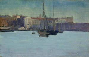 Dieppe Havn (olie ombord) af Walter Richard Sickert