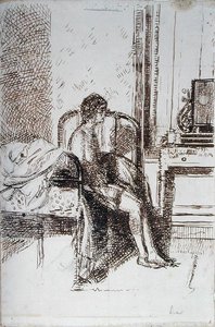 Lady of the Chorus (blæk på papir) af Walter Richard Sickert