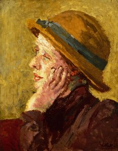 Portræt af en dame (olie på lærred) af Walter Richard Sickert