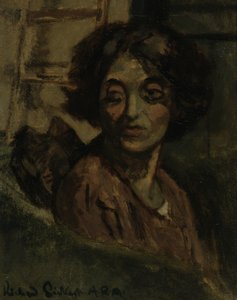Portræt af en kvinde - Therese Lessore, ca. 1927 af Walter Richard Sickert