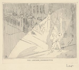 The London Shoreditch (ætsning) af Walter Richard Sickert