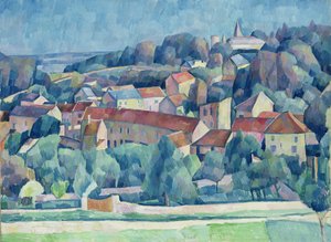 Hardricourt Village og slot af Walter Rosam