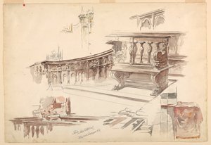 Studier af Siena-katedralen af Walter Shirlaw