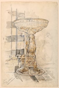 Studie af bassinet, Siena-katedralen af Walter Shirlaw
