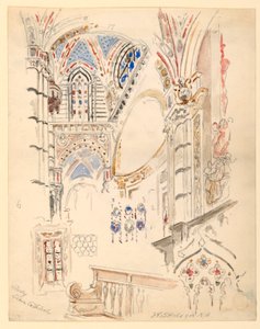 Studie af Siena-katedralen af Walter Shirlaw
