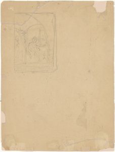 Studie af et interiør [verso] af Walter Shirlaw