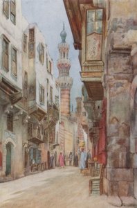 Porten til Ibrahim Agha-moskeen, Kairo af Walter Spencer Stanhope Tyrwhitt