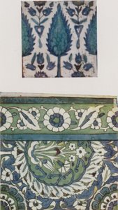 Syrisk flise, fra det XVIII. århundrede, fra en Damaskus-moske, Syrisk Tegl, XVI. eller XVII. århundrede, fra en Damaskus-moske af Walter Spencer Stanhope Tyrwhitt
