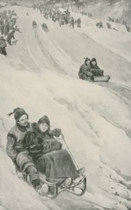 En kælkebakke i Canada af Walter Stanley Paget