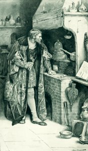 James IV som alkymist i sit laboratorium af Walter Stanley Paget