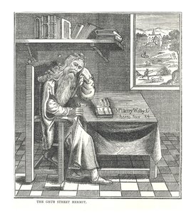 Grub Street Eremit. Fra et billede udgivet af Richardson, 1878