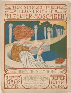 Plakat af forlægger Hermann Seemann Nachfolger af Walter Tiemann