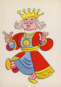 Figurer fra børnebøger: Old King Cole (farvelitografi) af Walter Trier